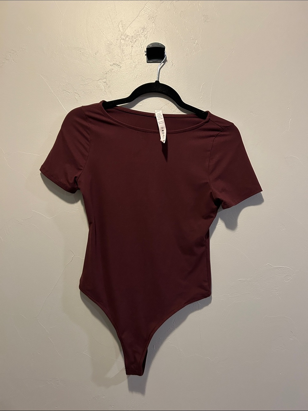 Short Sleeve Bodysuit in Deep Wine